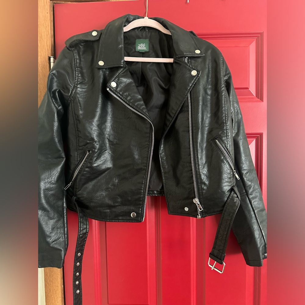 WILD FABLE FAUX LEATHER MOTO JACKET